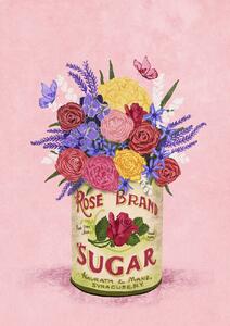 Ilustracija Flowers In a vintage Can, Raissa Oltmanns, (30 x 40 cm)