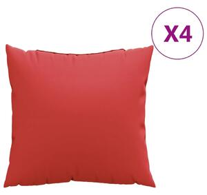 VidaXL Ukrasni jastuci 4 kom crveni 40 x 40 cm od tkanine