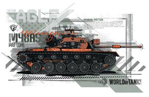 Ilustracija World of Tanks - Patton, WOT