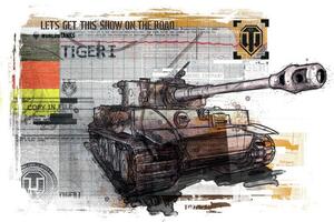 Ilustracija World of Tanks - Tiger, WOT