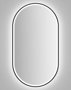 Camargue Ogledalo sa rasvjetom Supreme (Š x V: 50 x 90 cm, Crne boje, Rasvjetno sredstvo)