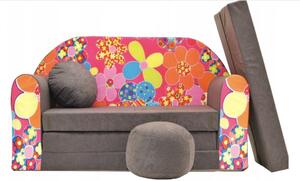 Dječji rasklopivi kauč sa šarenim cvjetovima 98 x 170 cm