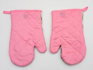 Set od 2 ružičaste rukavice s magnetom TULIP