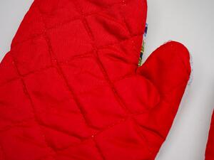 Set od 2 bijelo-crvene rukavice sa magnetom FOLK