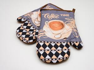 Set od 2 sive rukavice s magnetom COFFE BREAK