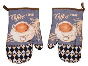Set od 2 sive rukavice s magnetom COFFE BREAK