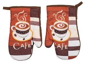 Set od 2 smeđe rukavice s magnetom HOT CAFE