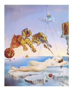 Dream Caused by the Flight of a Bee Around a Pomegranate a Second Before Awakening, 1944 Reprodukcija umjetnosti, Salvador Dalí, (24 x 30 cm)