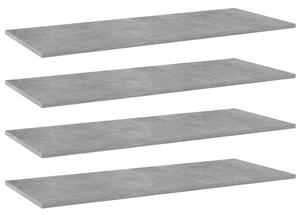 VidaXL Police za knjige 4 kom siva boja betona 100x40x1,5 cm iverica