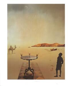 Sun table, 1936 Reprodukcija umjetnosti, Salvador Dalí, (24 x 30 cm)