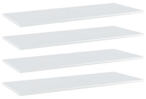 VidaXL Police za knjige 4 kom visoki sjaj bijele 100x40x1,5 cm iverica