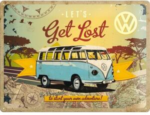 Metalni znak Volkswagen VW - T1 - Let's Get Lost, (40 x 30 cm)