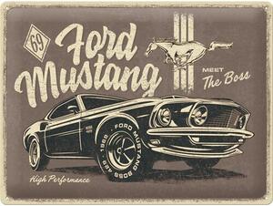 Metalni znak Ford - Mustang - 1969 - The Boss, (40 x 30 cm)