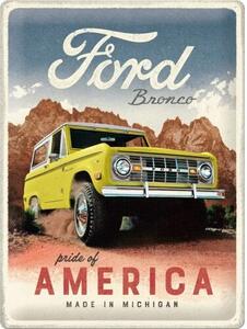 Metalni znak Ford Bronco - Pride of America, (30 x 40 cm)
