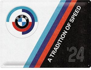 Metalni znak BMW - M Sport - Tradition Of Speed, (40 x 30 cm)
