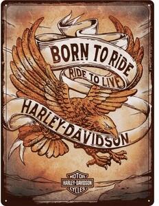Metalni znak Harley-Davidson - Born to Ride, (30 x 40 cm)