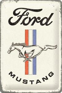 Metalni znak Ford - Mustang - Horse & Stripes, (20 x 30 cm)