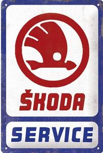 Metalni znak Škoda Auto - Service, (20 x 30 cm)