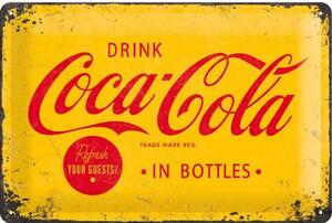Metalni znak Coca-Cola - Logo Yellow, (30 x 20 cm)