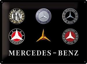Metalni znak Mercedes-Benz - Logo Evolution, (40 x 30 cm)