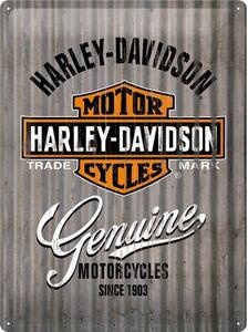 Metalni znak Harley-Davidson - Genuine Motorcycles, (30 x 40 cm)