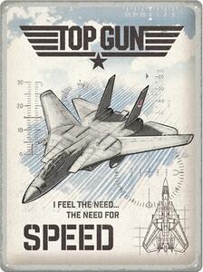 Metalni znak Top Gun - The Need for Speed, (30 x 40 cm)