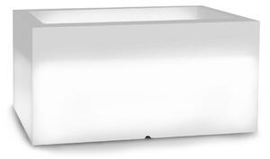 Bijela žardinjera LUNGO s osvjetljenjem LED 75 x 38 cm