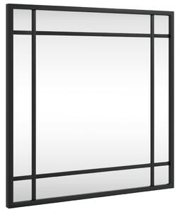 VidaXL Zidno ogledalo crno 40x40 cm četvrtasto željezno