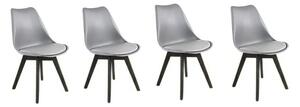 Set svijetlo sivih stolica u skandinavskom stilu DARK-BASIC 3+1 GRATIS