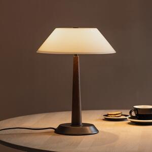 Globen Lighting Ligna stolna lampa, visina 39 cm, bijela/bronca/hrast, Drvo, Dnevni boravak/blagovaonica, Metal