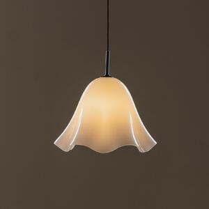 Globen Lighting Bello viseća lampa, bijela, staklo Ø 30 cm, prigušiva, Bijela, Dnevni boravak/blagovaonica, Staklo