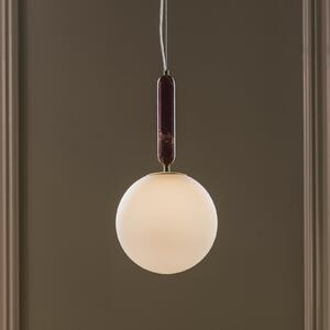 Globen Lighting viseća lampa Torrano, crvena, Ø 30 cm, mramor, prigušiva, Crvena, Dnevni boravak/blagovaonica, Mramor
