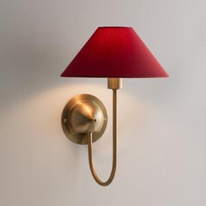 Globen Lighting zidna lampa IRIS, bordo, visina 32 cm, Crvena, Dnevni boravak/blagovaonica, Tkanina / tekstil