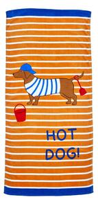 Narančasti pamučan ručnik za plažu 76x160 cm Hot Dog – Catherine Lansfield