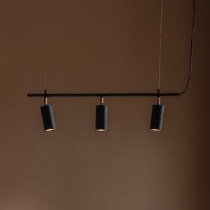 Globen Lighting Hubble 3 viseća lampa, crna, duljina 75 cm, za žarulje, prigušiva, Crno, Dnevni boravak/blagovaonica, Aluminij