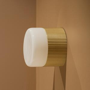 Globen Lighting Hubble 12, mesingana zidna svjetiljka za kupaonicu, Ø 12 cm, prigušiva, Zlato / mjed, kupaonica, Metal