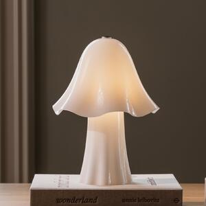 Globen Lighting Bello stolna lampa, bijela, visina 30 cm, staklo/metal, Bijela, Dnevni boravak/blagovaonica, Staklo