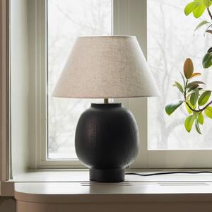 Globen Lighting Lorenzo stolna lampa, crna, visina 46 cm, keramika, Crno, Dnevni boravak/blagovaonica, Keramika