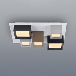 PURE Manhattan LED stropna svjetiljka, višebojna, s 5 svjetala, CCT, prigušiva, Višebojno, Područje hodnika, Aluminij