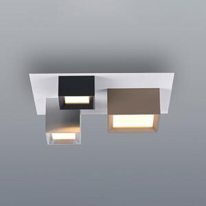 PURE Manhattan LED stropna svjetiljka, višebojna, s 3 svjetla, CCT, prigušiva, Višebojno, Područje hodnika, Aluminij