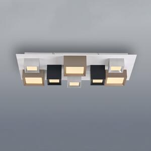 PURE Manhattan LED stropna svjetiljka, višebojna, s 8 žarulja, CCT, prigušiva, Višebojno, Područje hodnika, Aluminij