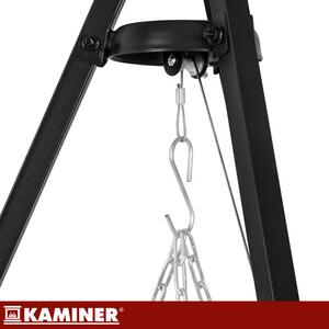 Vrtni roštilj Kaminer Tripod – tronožac s podesivom rešetkom za roštilj 70 cm