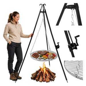 Vrtni roštilj Kaminer Tripod – tronožac s podesivom rešetkom za roštilj 70 cm