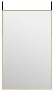 VidaXL Ogledalo za vrata zlatno 50x80 cm od stakla i aluminija