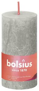 Bolsius rustične debele svijeće Shine 8 kom 100 x 50 mm pješčano sive