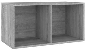 VidaXL Kutija za pohranu vinilnih ploča siva 71 x 34 x 36 cm drvena