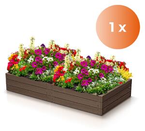 Prosperplast Povišena gredica WOODY, 149x75,6x25 cm, smeđa