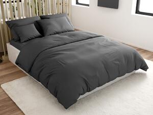 Pamučna posteljina LUX tamno siva s hotelskim džepom Dimenzije posteljine: 70 x 90 cm | 140 x 200 cm