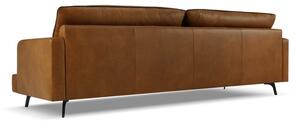 Konjak smeđa kožna sofa 260 cm Virna – Micadoni Home