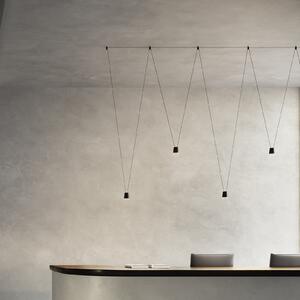 Kdln LED dizajnerska viseća svjetiljka Sling, 2700 K, 1 žarulja, crna, prigušiva, Crno, Dnevni boravak/blagovaonica, Aluminij